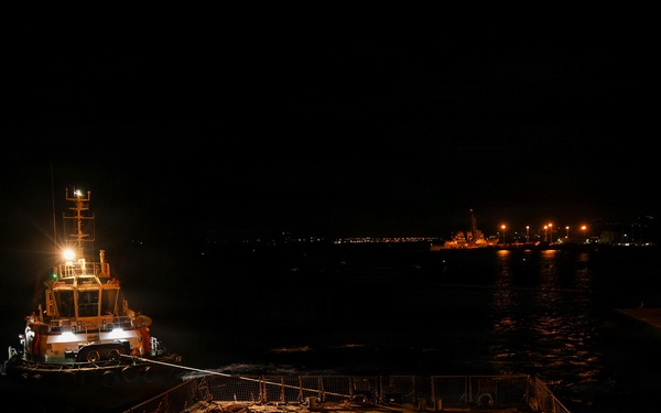 USS Thomas Hudner (DDG 116) Departs Souda Bay, Greece March 27, 2026.