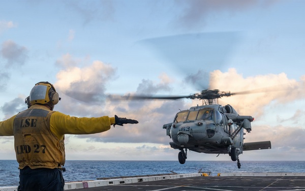 11th MEU Sailors Conduct Emergency Flight Quarters aboard USS Portland