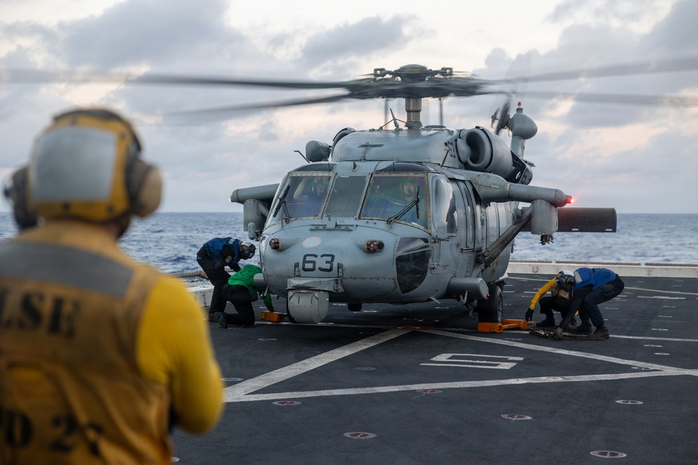 11th MEU Sailors Conduct Emergency Flight Quarters aboard USS Portland