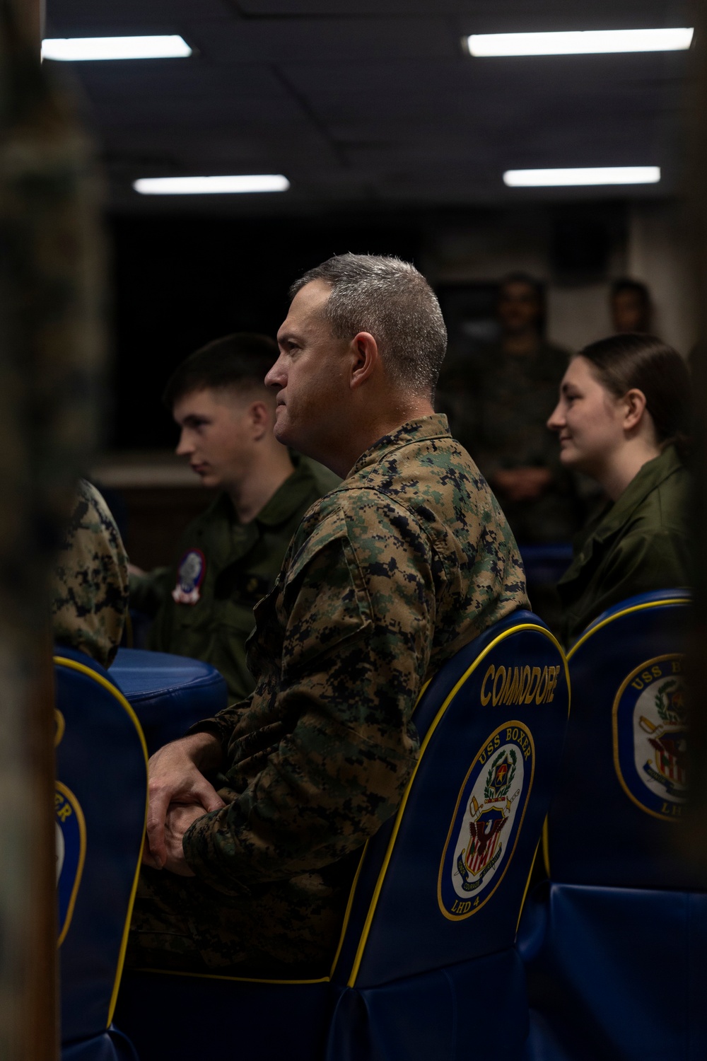 11th MEU Marines Conduct Lance Corporal Leadership and Ethics Seminar Graduation Aboard USS Boxer