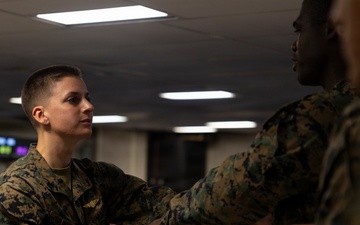 11th MEU Marines Conduct Lance Corporal Leadership and Ethics Seminar Graduation Aboard USS Boxer