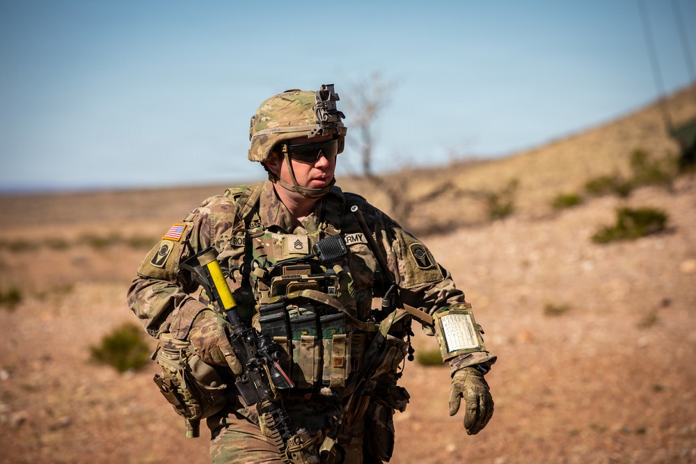 Task Force Seminole soldiers conduct combined arms live-fire exercise at Fort Bliss