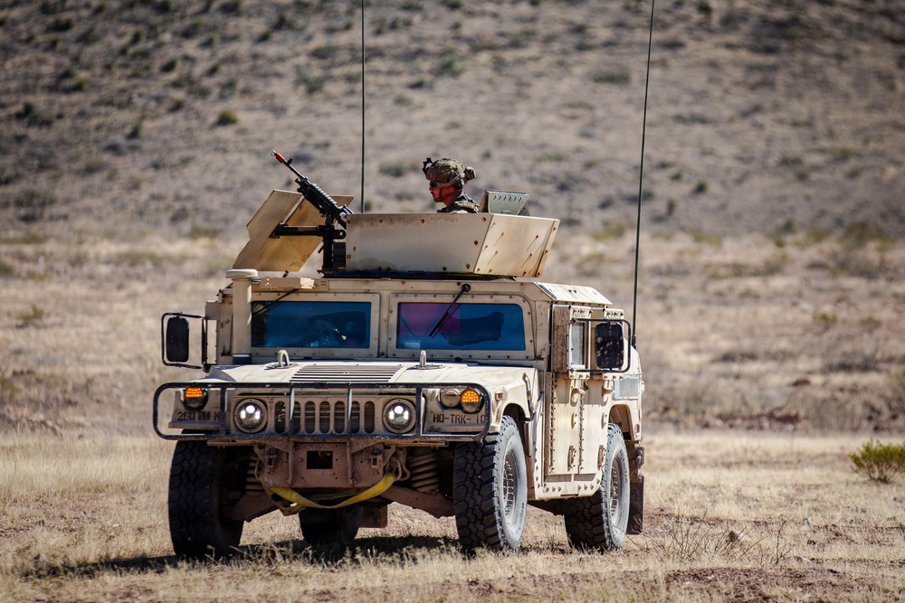Task Force Seminole soldiers conduct combined arms live-fire exercise at Fort Bliss