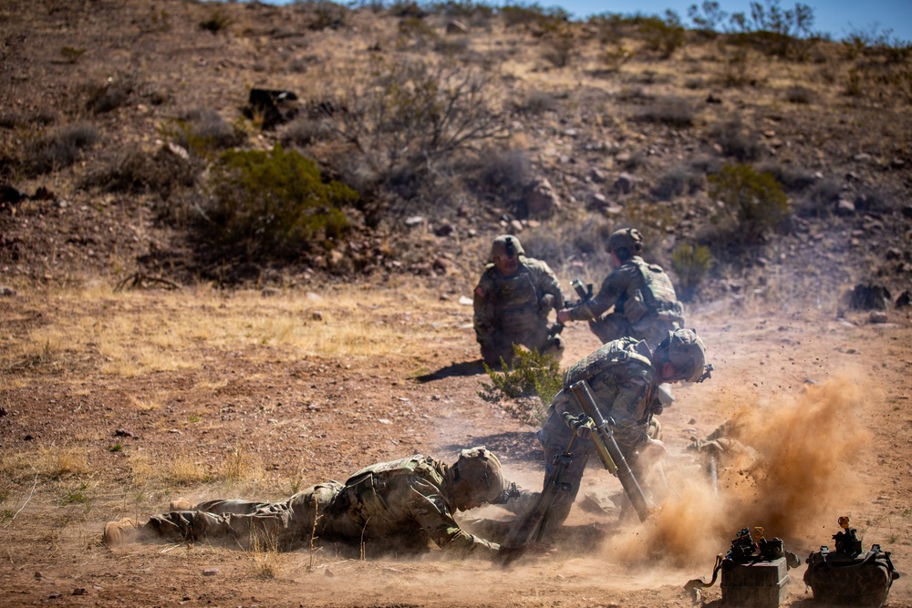 Task Force Seminole soldiers conduct combined arms live-fire exercise at Fort Bliss