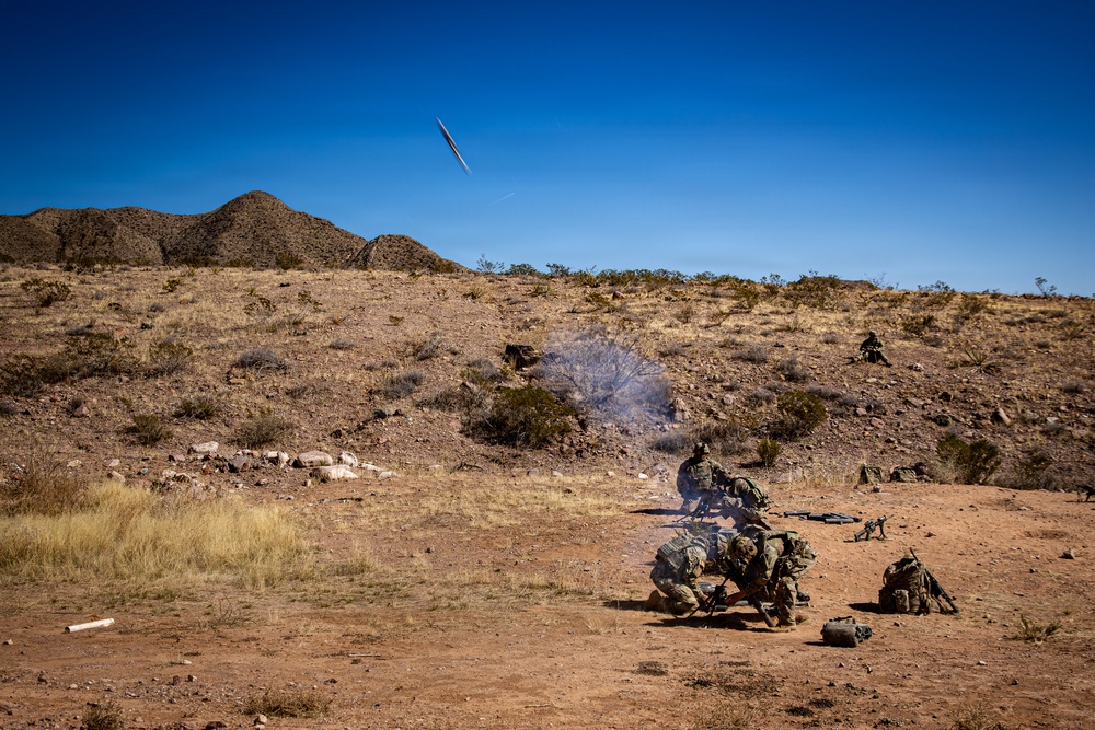 Task Force Seminole soldiers conduct combined arms live-fire exercise at Fort Bliss