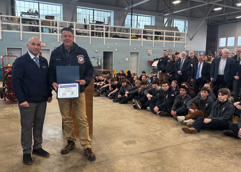 Former member of the 104th Fighter Wing honored as the FAA Northeast Instructor of the Year