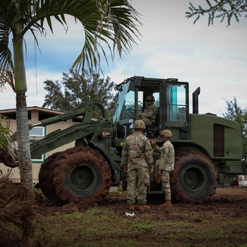 Hawaii National Guard assists Waialua residents with flood debris removal