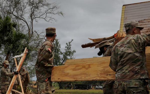Hawaii National Guard assists Waialua residents with flood debris removal