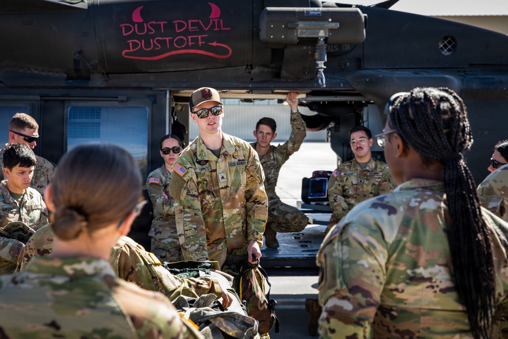 Task Force Seminole conducts air medical evacuation training at Fort Bliss