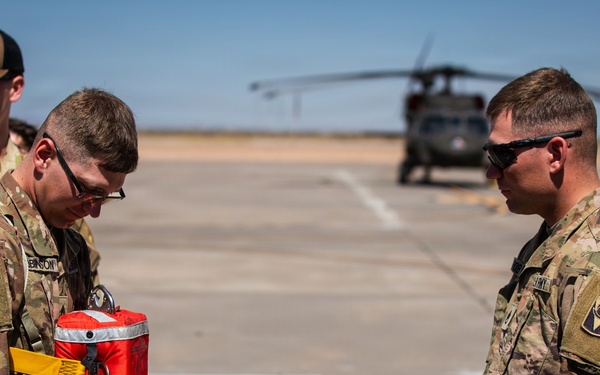 Task Force Seminole conducts air medical evacuation training at Fort Bliss