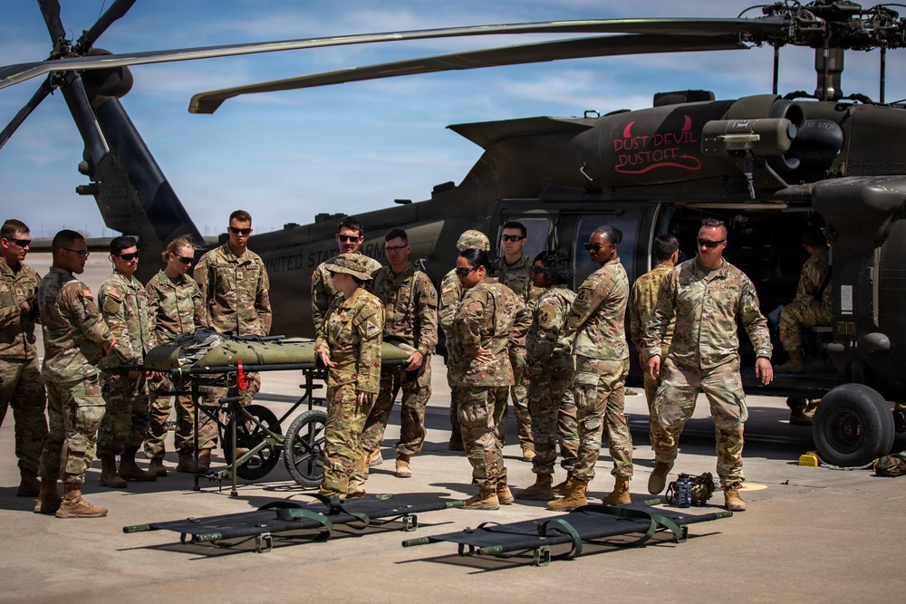 Task Force Seminole conducts air medical evacuation training at Fort Bliss