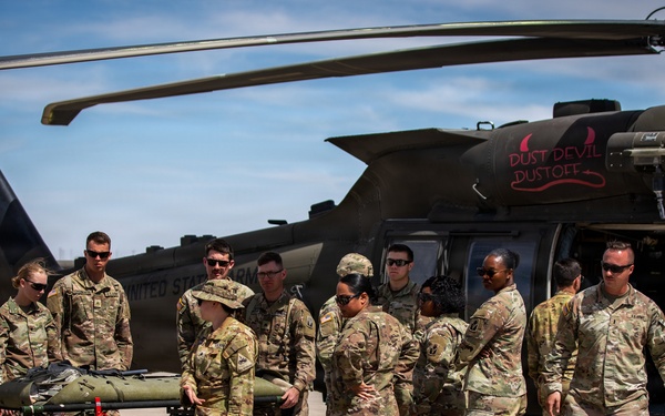 Task Force Seminole conducts air medical evacuation training at Fort Bliss