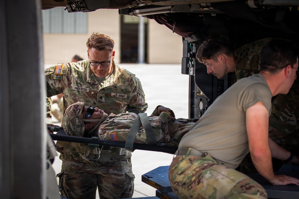 Task Force Seminole conducts air medical evacuation training at Fort Bliss
