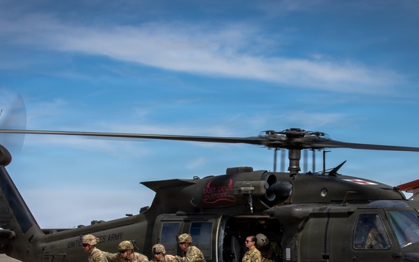 Task Force Seminole conducts air medical evacuation training at Fort Bliss