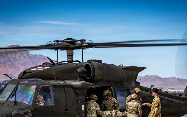 Task Force Seminole conducts air medical evacuation training at Fort Bliss