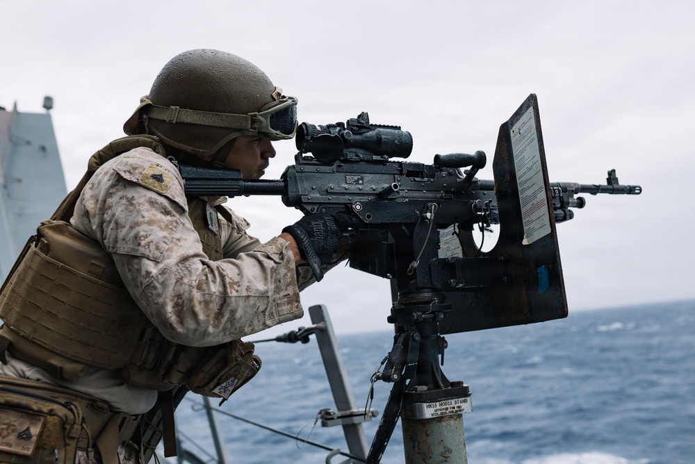 11th MEU Marines, Sailors Conduct a Defense of the Amphibious Task Force Drill aboard USS Portland