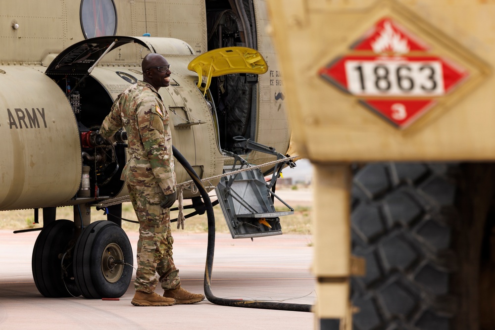 Soldiers Conduct Maintenance and Refueling to Support Border Operations