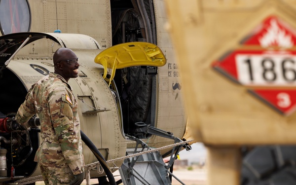 Soldiers Conduct Maintenance and Refueling to Support Border Operations