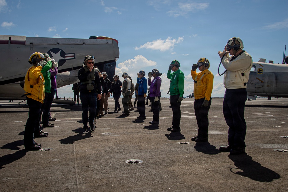 Panamanian Distinguished Visitors Tour USS Nimitz