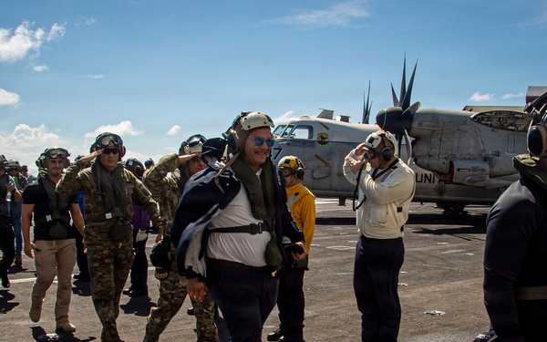 Panamanian Distinguished Visitors Tour USS Nimitz