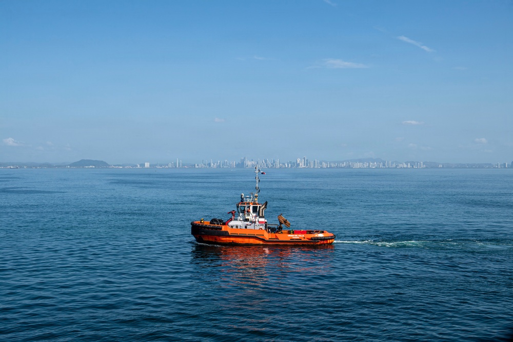 Nimitz Drops Anchor Outside Panama