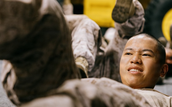 11th MEU Marines Conduct Lance Corporal Leadership and Ethics Seminar Culminating PT Aboard USS Boxer