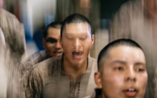 11th MEU Marines Conduct Lance Corporal Leadership and Ethics Seminar Culminating PT Aboard USS Boxer