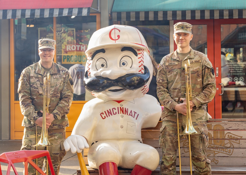 338th Army Band participates in Cincinnati Reds Opening Day Parade