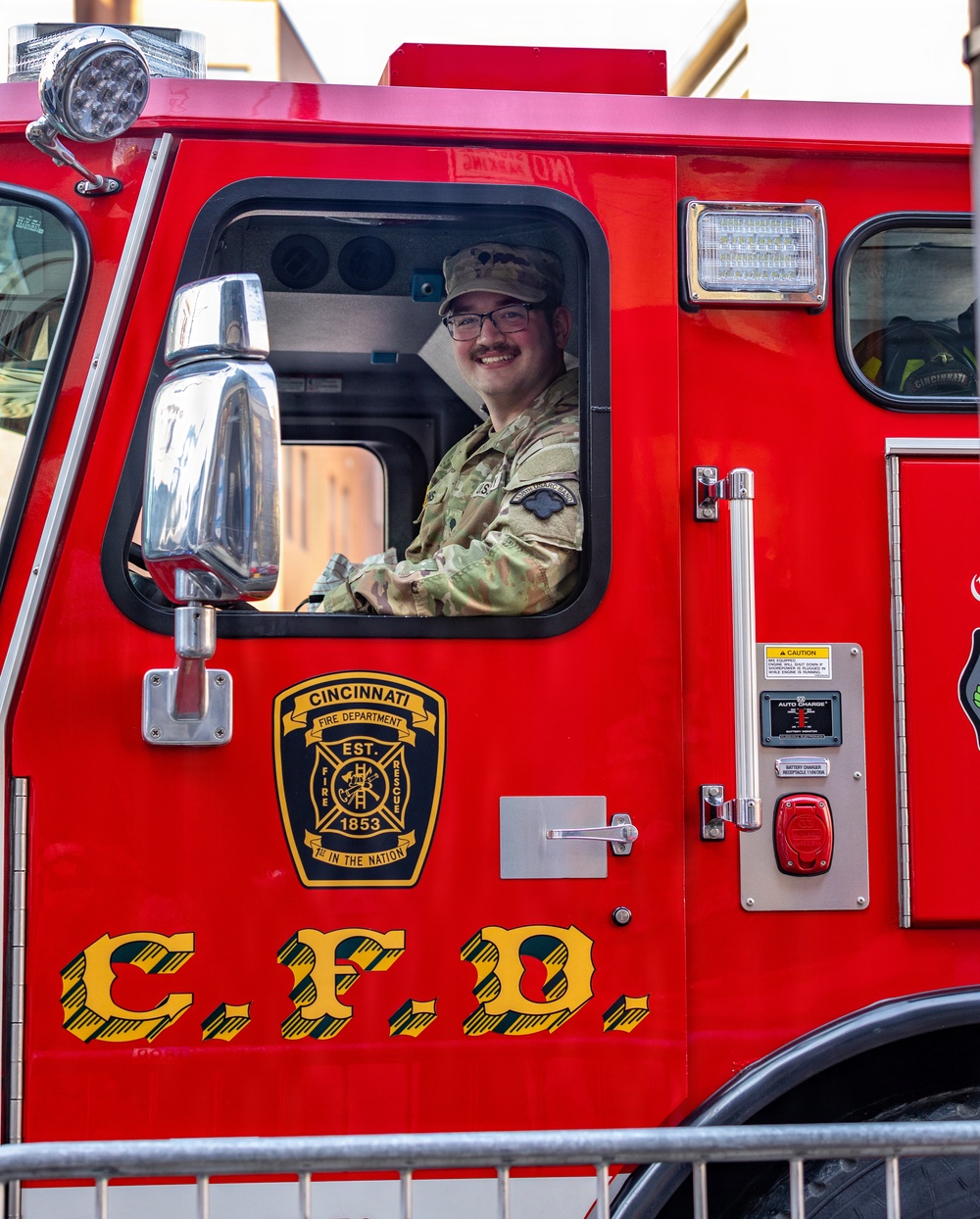 338th Army Band participates in Cincinnati Reds Opening Day Parade