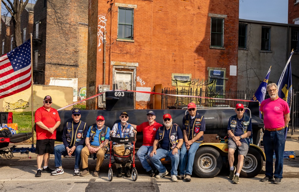 338th Army Band participates in Cincinnati Reds Opening Day Parade