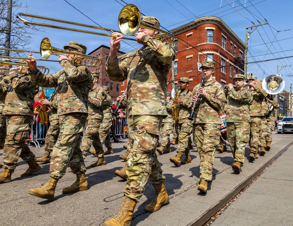 338th Army Band participates in Cincinnati Reds Opening Day Parade