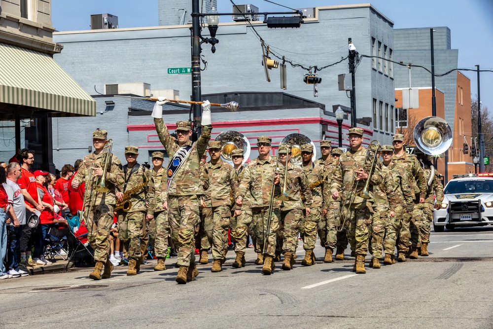 338th Army Band participates in Cincinnati Reds Opening Day Parade