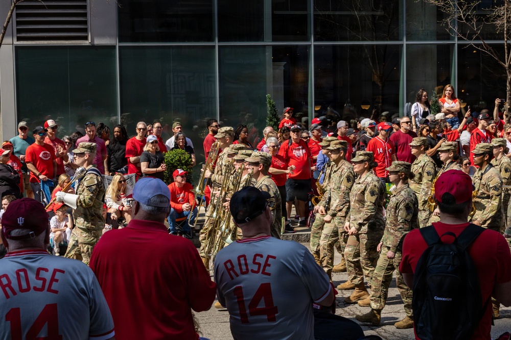 338th Army Band participates in Cincinnati Reds Opening Day Parade