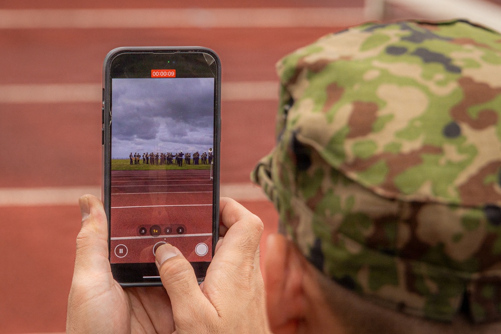 III MEF, JGSDF Bands Perform for Leaders for Camp Yonaguni 10th Anniversary