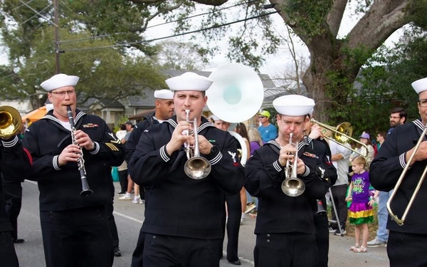 Navy Band Southeast performs at 2026 Mardi Gras Celebration in New Orleans, Louisiana