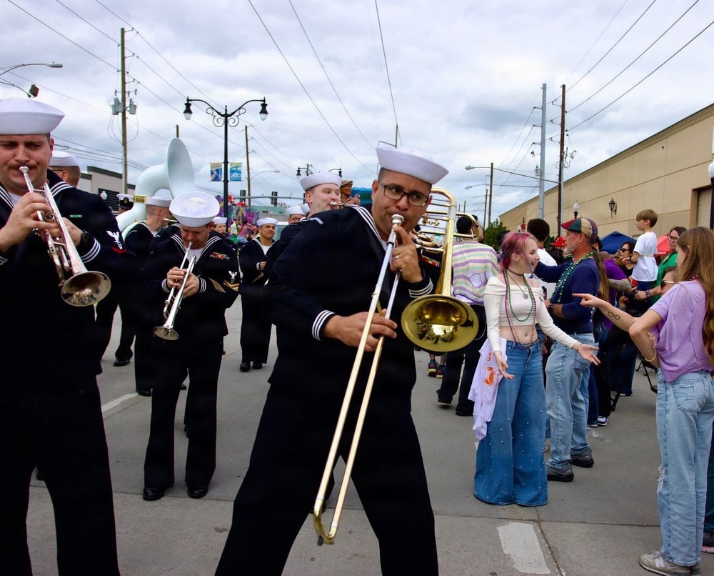 Navy Band Southeast performs at 2026 Mardi Gras Celebration in New Orleans, Louisiana