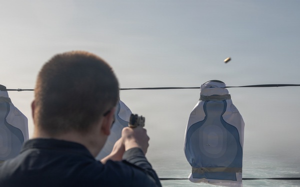 Small Arms Live Fire Exercise Aboard USS Arlington (LPD 24)