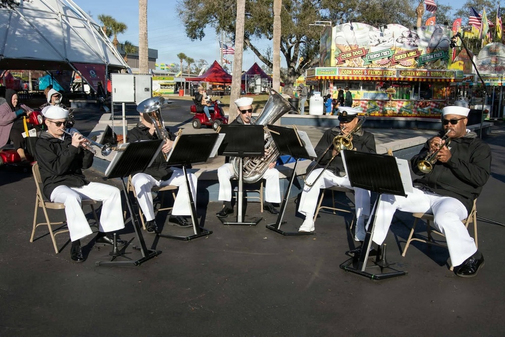 Navy Band Southeast performs at Florida State Fair - Tampa, FL