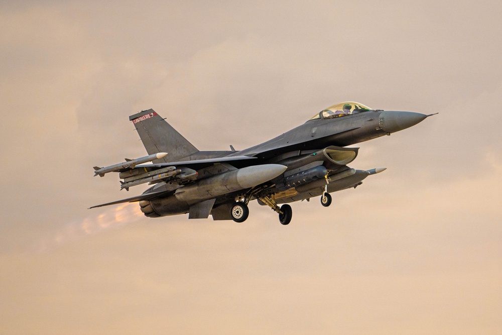 U.S. Air Force F-16s Take Off