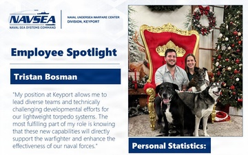 NUWC Division, Keyport Employee Spotlight: Tristan Bosman