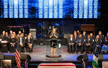 New York Governor, New York City Mayor, honor New York Army Guard Major Sorffly Davius during Brooklyn funeral.