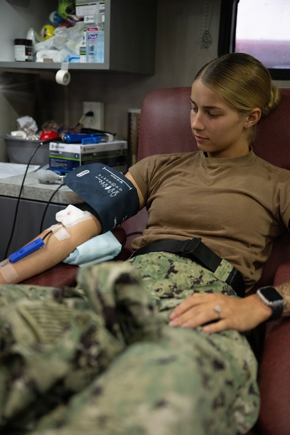 USS America (LHA 6) Sailors Donate Blood