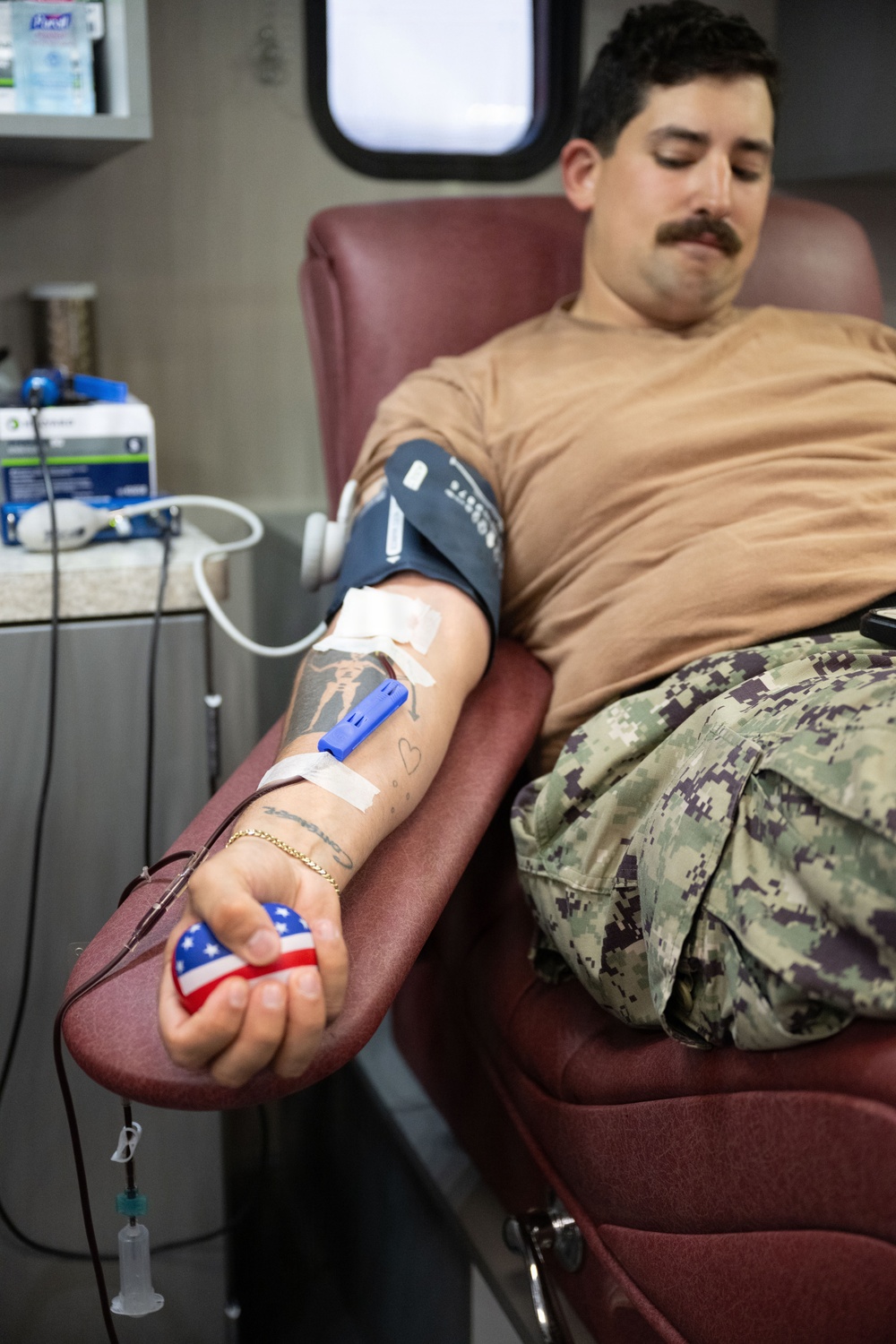 USS America (LHA 6) Sailors Donate Blood