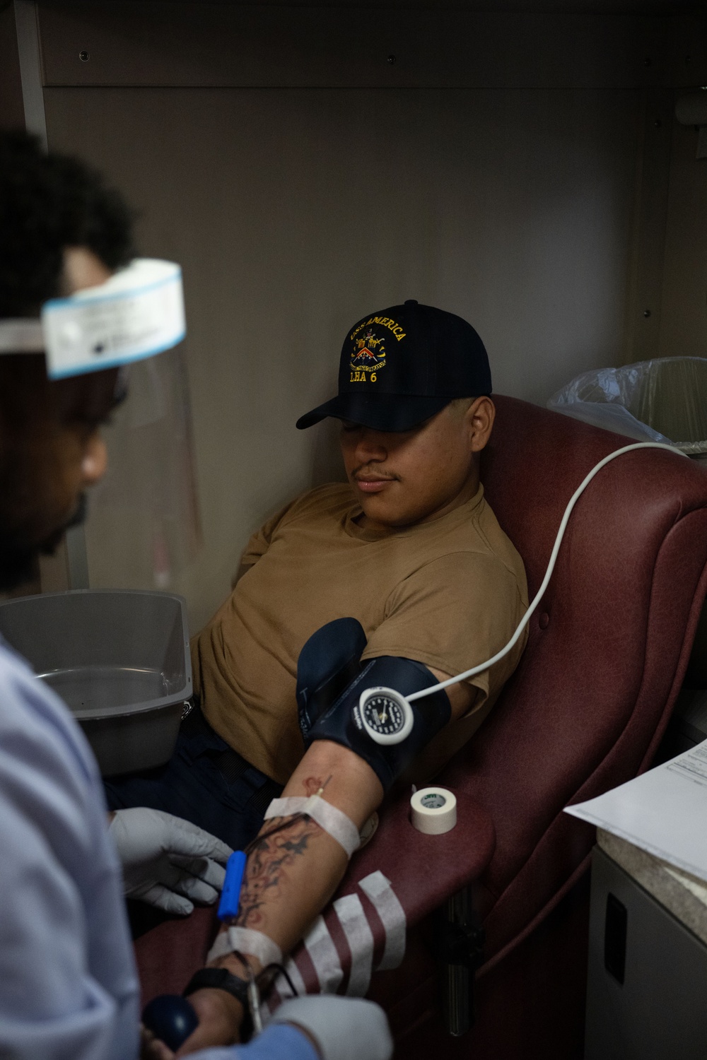 USS America (LHA 6) Sailors Donate Blood