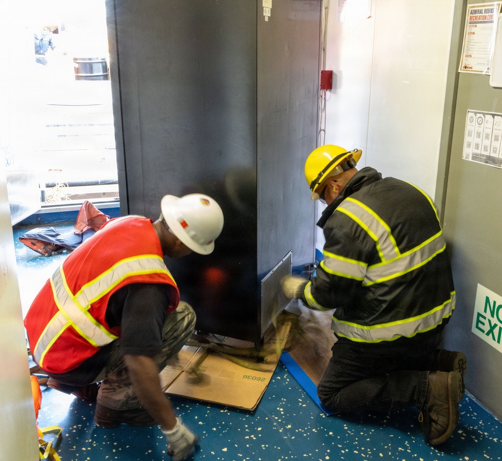 Vending Machine Grand Opening Onboard the USS Green Bay’s Barge