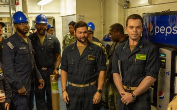 Vending Machine Grand Opening Onboard the USS Green Bay’s Barge