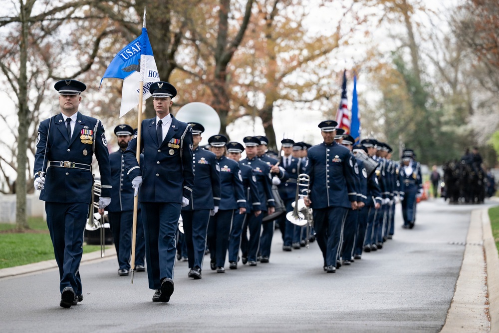 Full Military Funeral Honors with Escort are Conducted for U.S. Air Force Col. Clarence “Bud” Anderson in Section 38