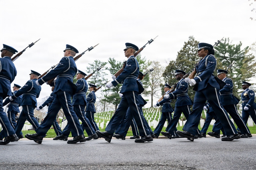 Full Military Funeral Honors with Escort are Conducted for U.S. Air Force Col. Clarence “Bud” Anderson in Section 38