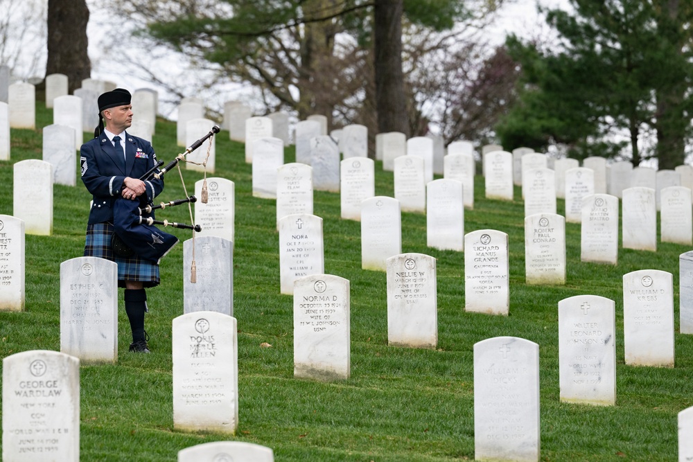 Full Military Funeral Honors with Escort are Conducted for U.S. Air Force Col. Clarence “Bud” Anderson in Section 38