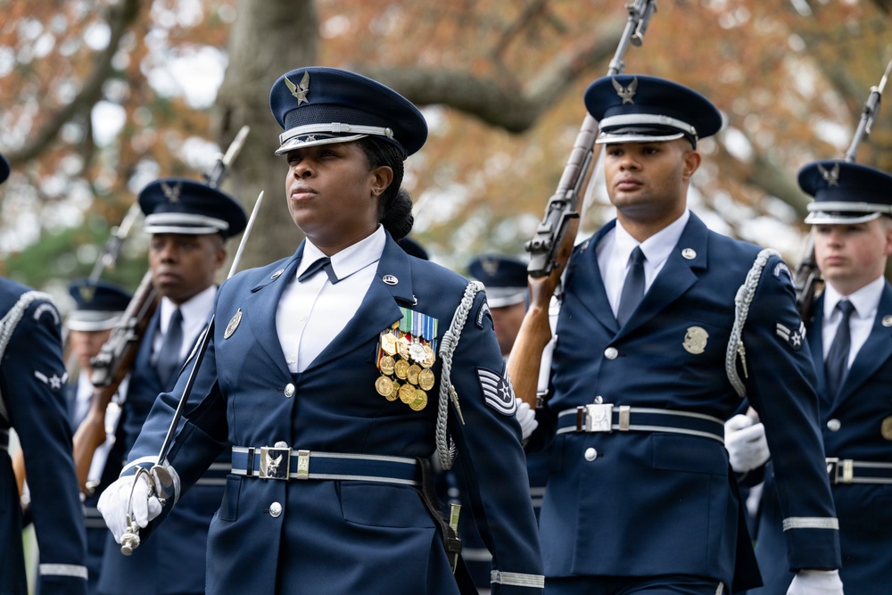 Full Military Funeral Honors with Escort are Conducted for U.S. Air Force Col. Clarence “Bud” Anderson in Section 38